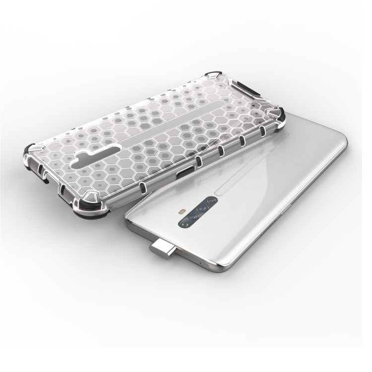 For Oppo Reno2 Z Shockproof Honeycomb PC + TPU Case(White) - OPPO Cases by PMC TechLife | Online Shopping South Africa | PMC TechLife