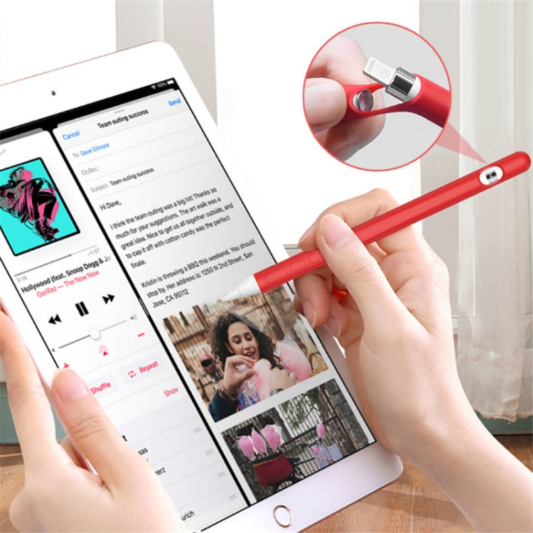 Suitable For Apple Pencil1 Generation StylusTouch Pen Silicone Protective Cover Pen Cap(Black) - free shipping - PMC Jewellery - Order now!