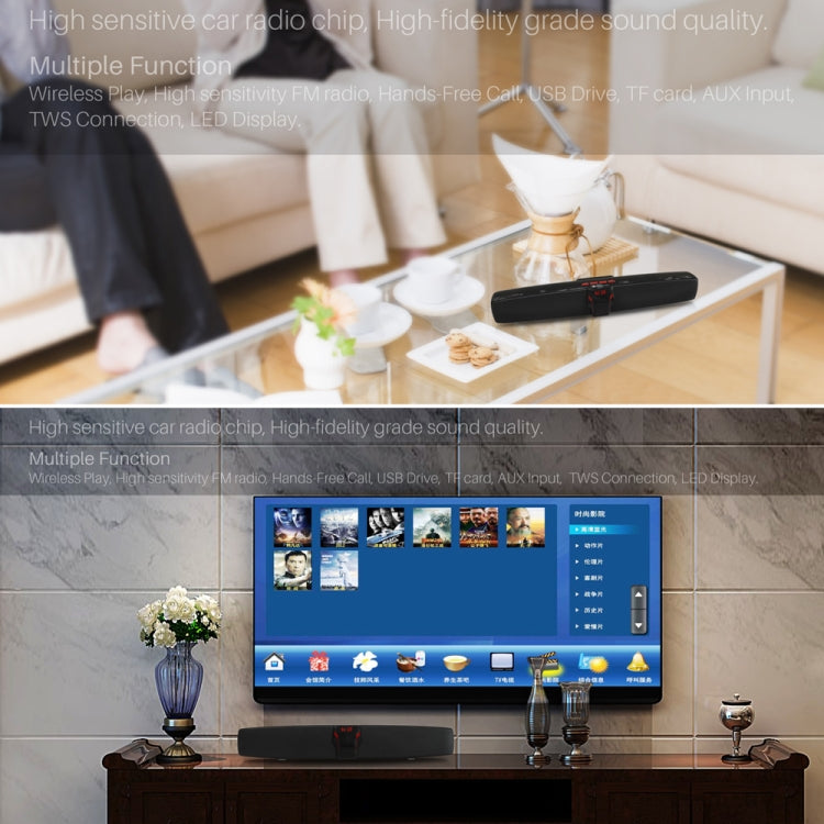 New Rixing NR7017 TWS Portable 10W Stereo Surround Soundbar Bluetooth Speaker with Microphone(Blue) - free shipping - PMC Jewellery - Order now!