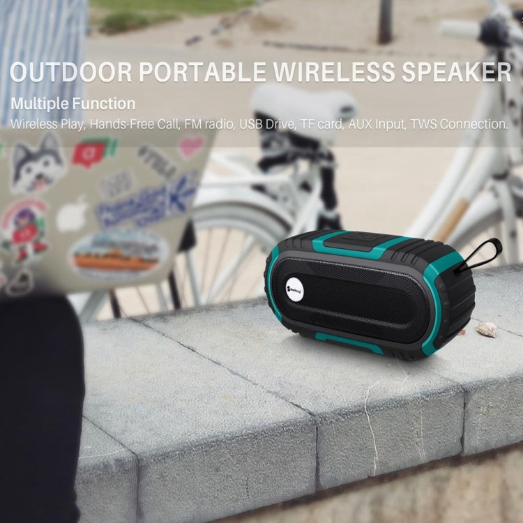 New Rixing NR5016 Wireless Portable Bluetooth Speaker Stereo Sound 10W System Music Subwoofer Column, Support TF Card, FM(Blue) - free shipping - PMC Jewellery - Order now!