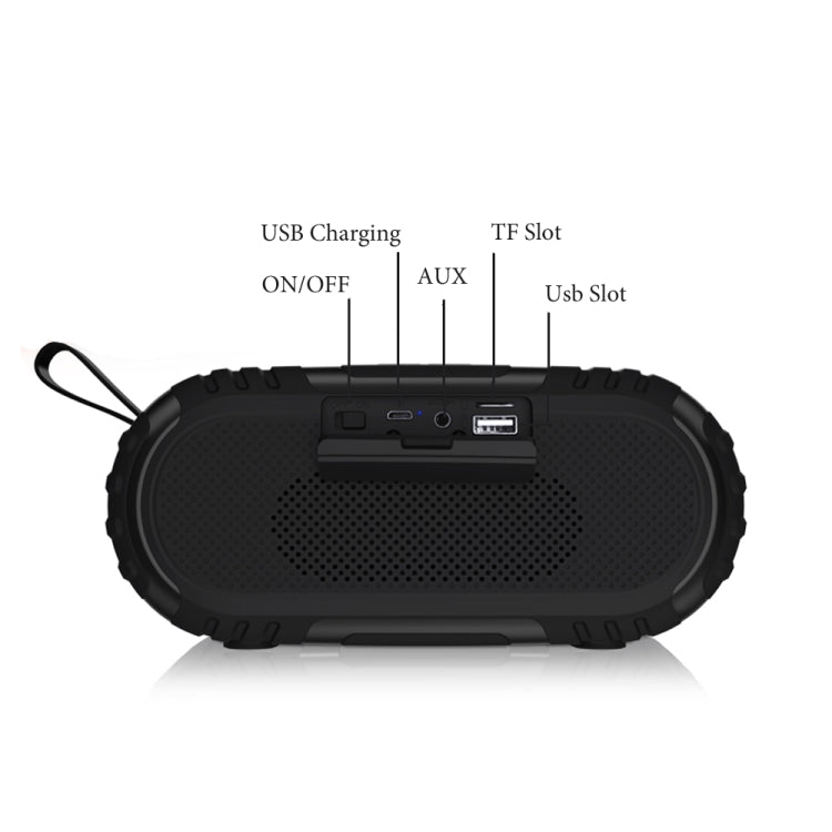 New Rixing NR5016 Wireless Portable Bluetooth Speaker Stereo Sound 10W System Music Subwoofer Column, Support TF Card, FM(Blue) - free shipping - PMC Jewellery - Order now!