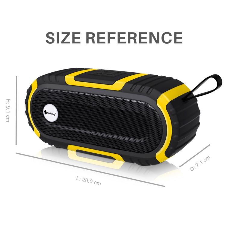 New Rixing NR5016 Wireless Portable Bluetooth Speaker Stereo Sound 10W System Music Subwoofer Column, Support TF Card, FM(Yellow) - free shipping - PMC Jewellery - Order now!
