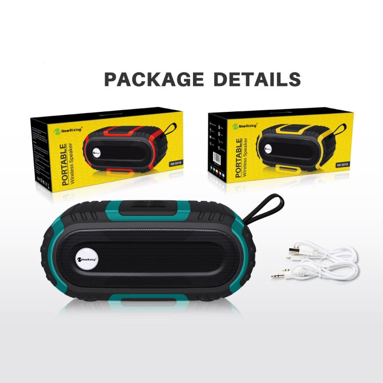 New Rixing NR5016 Wireless Portable Bluetooth Speaker Stereo Sound 10W System Music Subwoofer Column, Support TF Card, FM(Green) - free shipping - PMC Jewellery - Order now!