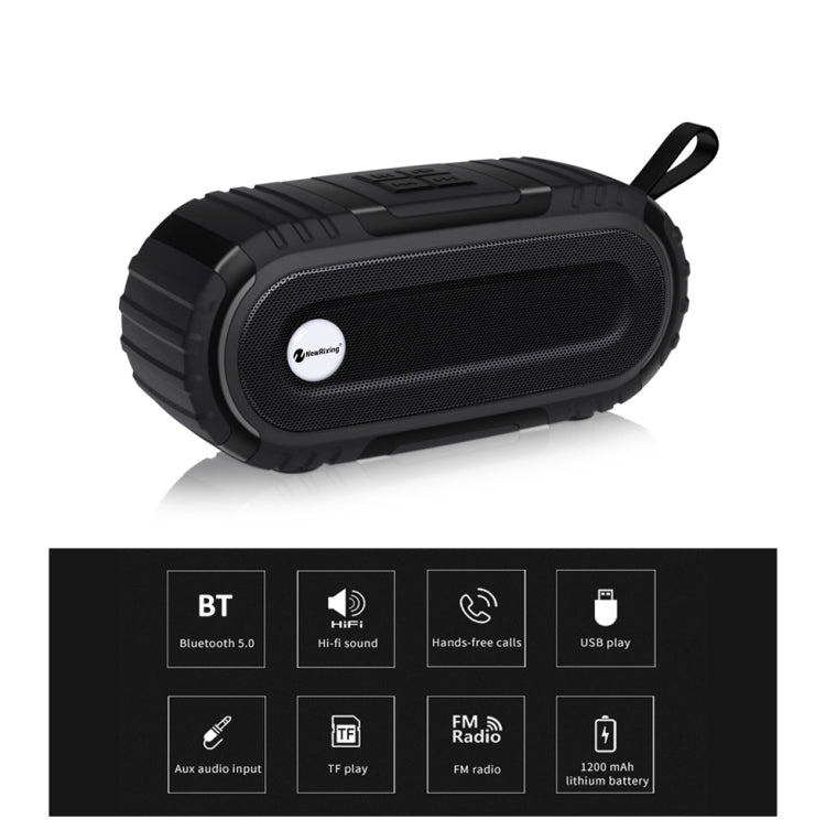 New Rixing NR5016 Wireless Portable Bluetooth Speaker Stereo Sound 10W System Music Subwoofer Column, Support TF Card, FM(Green) - free shipping - PMC Jewellery - Order now!