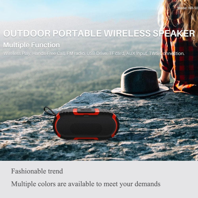 New Rixing NR5016 Wireless Portable Bluetooth Speaker Stereo Sound 10W System Music Subwoofer Column, Support TF Card, FM(Green) - free shipping - PMC Jewellery - Order now!
