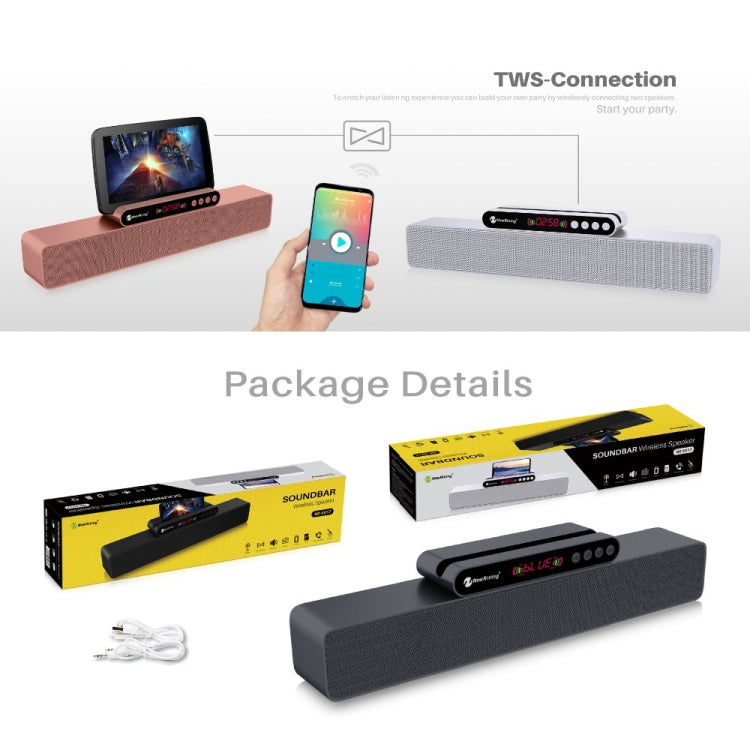 Newrixing NR-5017 LED Bluetooth Portable Speaker TWS Connection Loudspeaker Sound System 10W Stereo Surround Speaker(Black) - free shipping - PMC Jewellery - Order now!