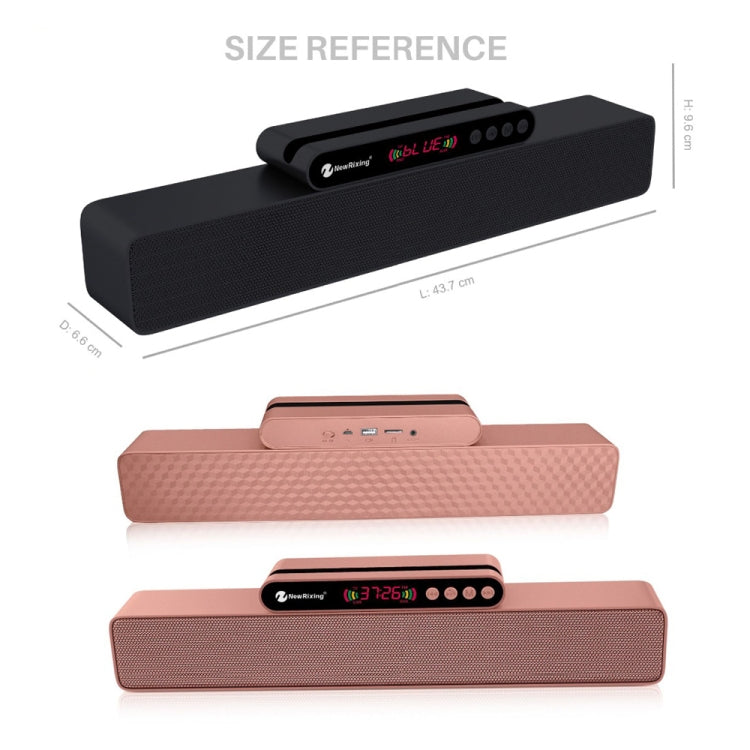 Newrixing NR-5017 LED Bluetooth Portable Speaker TWS Connection Loudspeaker Sound System 10W Stereo Surround Speaker(Black) - free shipping - PMC Jewellery - Order now!