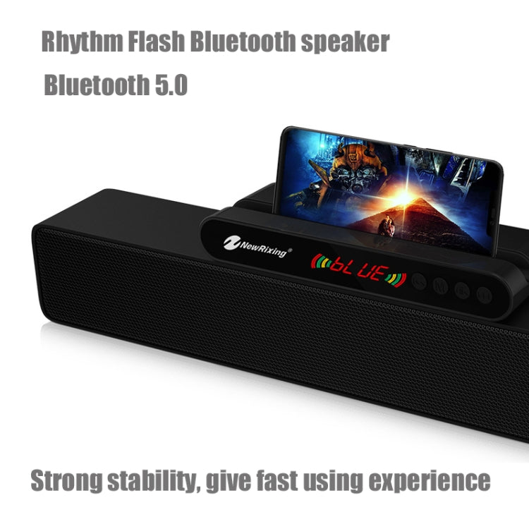 Newrixing NR-5017 LED Bluetooth Portable Speaker TWS Connection Loudspeaker Sound System 10W Stereo Surround Speaker(Black) - free shipping - PMC Jewellery - Order now!