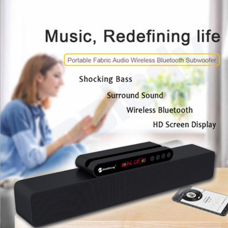 Newrixing NR-5017 LED Bluetooth Portable Speaker TWS Connection Loudspeaker Sound System 10W Stereo Surround Speaker(Black) - free shipping - PMC Jewellery - Order now!