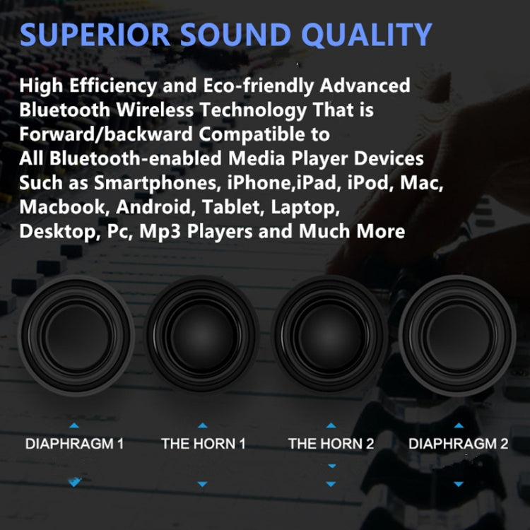 Newrixing NR-5017 LED Bluetooth Portable Speaker TWS Connection Loudspeaker Sound System 10W Stereo Surround Speaker(Silver) - free shipping - PMC Jewellery - Order now!