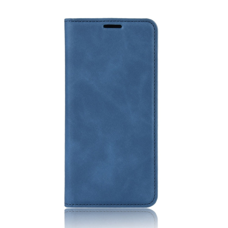 For OnePlus 7T Retro-skin Business Magnetic Suction Leather Case with Purse-Bracket-Chuck(Dark Blue) - OnePlus Cases by PMC TechLife | Online Shopping South Africa | PMC TechLife | Buy Now Pay Later Mobicred