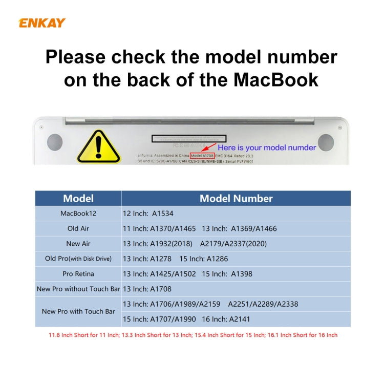 ENKAY TPU Soft Keyboard Protector for MacBook Pro 16 inch A2141 / Pro 13.3 inch A2289 & A2251 & A2338 (2020), US Version - free shipping - PMC Jewellery - Order now!