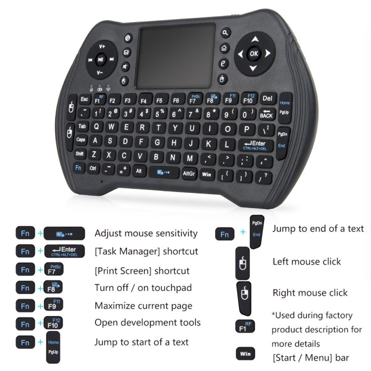 MT10 Fly Air Mouse 2.4GHz Mini Wireless Keyboard Multifunction Keyboard Fly Air Mouse - free shipping - PMC Jewellery - Order now!