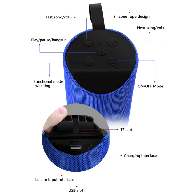 T&G TG113 Portable Bluetooth Speakers Waterproof Stereo Outdoor Loudspeaker MP3 Bass Sound Box with FM Radio(Black) - free shipping - PMC Jewellery - Order now!