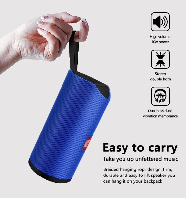 T&G TG113 Portable Bluetooth Speakers Waterproof Stereo Outdoor Loudspeaker MP3 Bass Sound Box with FM Radio(Black) - free shipping - PMC Jewellery - Order now!