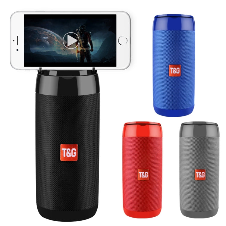 T&G TG113C Column Portable Bluetooth Mini Speaker FM Radio Waterproof Subwoofer Phone Holder Wireless Loundpeakers(Orange+Blue) - free shipping - PMC Jewellery - Order now!