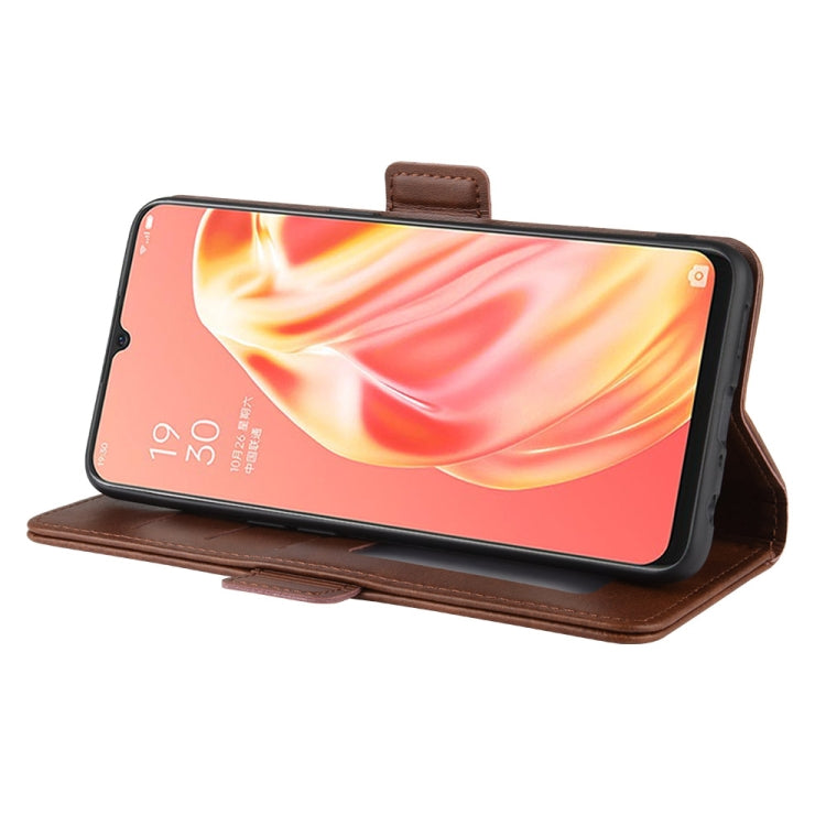 For OPPO A91 Dual-side Magnetic Buckle Horizontal Flip PU Leather Case with Holder & Card Slots & Wallet(Brown) - OPPO Cases by PMC TechLife | Online Shopping South Africa | PMC TechLife | Buy Now Pay Later Mobicred