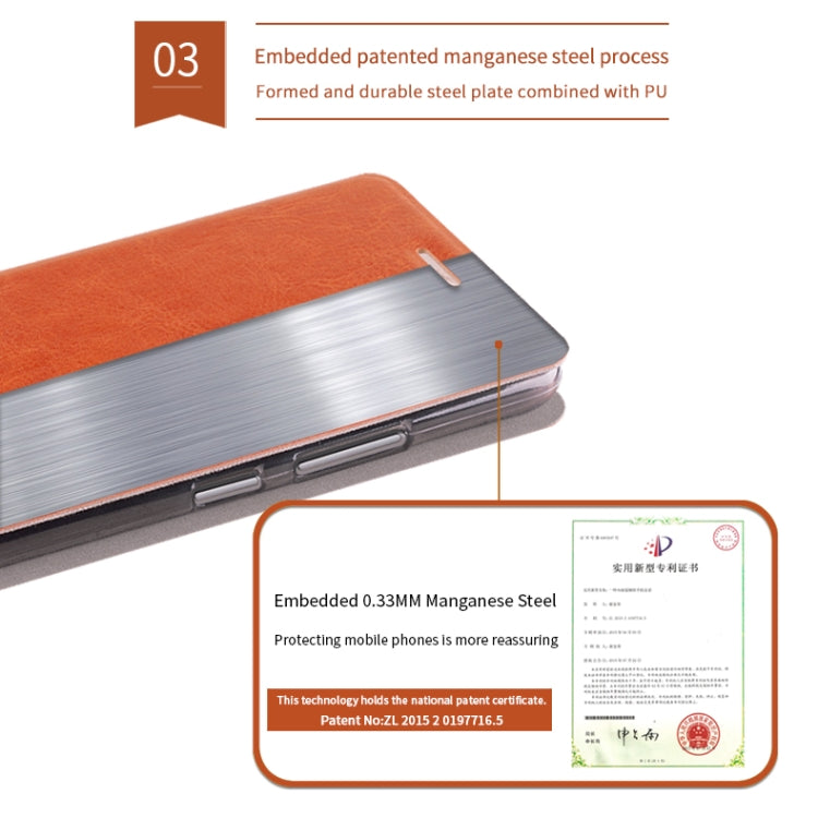 For Xiaomi Mi 10 MOFI Rui Series Classical Leather Embedded Steel Plate All-inclusive Horizontal Flip PU Leather Case(Red) - Xiaomi Cases by MOFI | Online Shopping South Africa | PMC TechLife | Buy Now Pay Later Mobicred