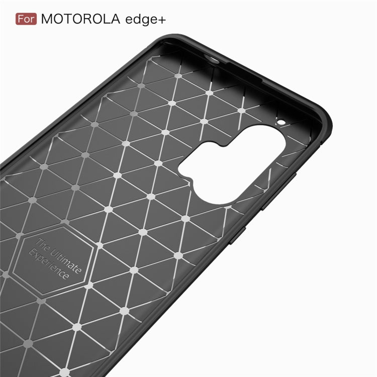 For Motorola Moto Edge Plus Brushed Texture Carbon Fiber TPU Case(Navy Blue) - Motorola Cases by PMC TechLife | Online Shopping South Africa | PMC TechLife