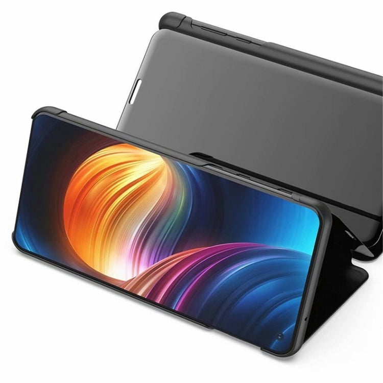 For Galaxy A31 Plated Mirror Horizontal Flip Leather Case with Holder(Black) - Galaxy Phone Cases by PMC TechLife | Online Shopping South Africa | PMC TechLife