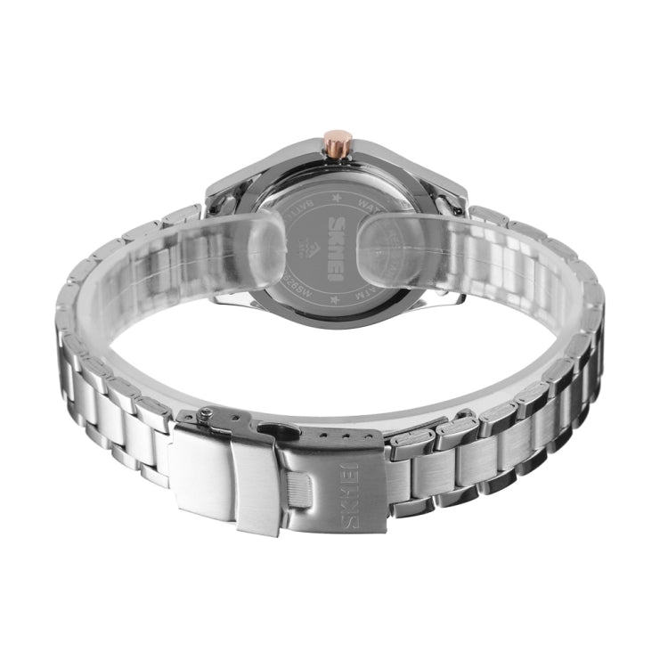 SKMEI 1534 elegant waterproof quartz steel band watch with diamond inlay(Silver) - free shipping - PMC TechLife - Order now!