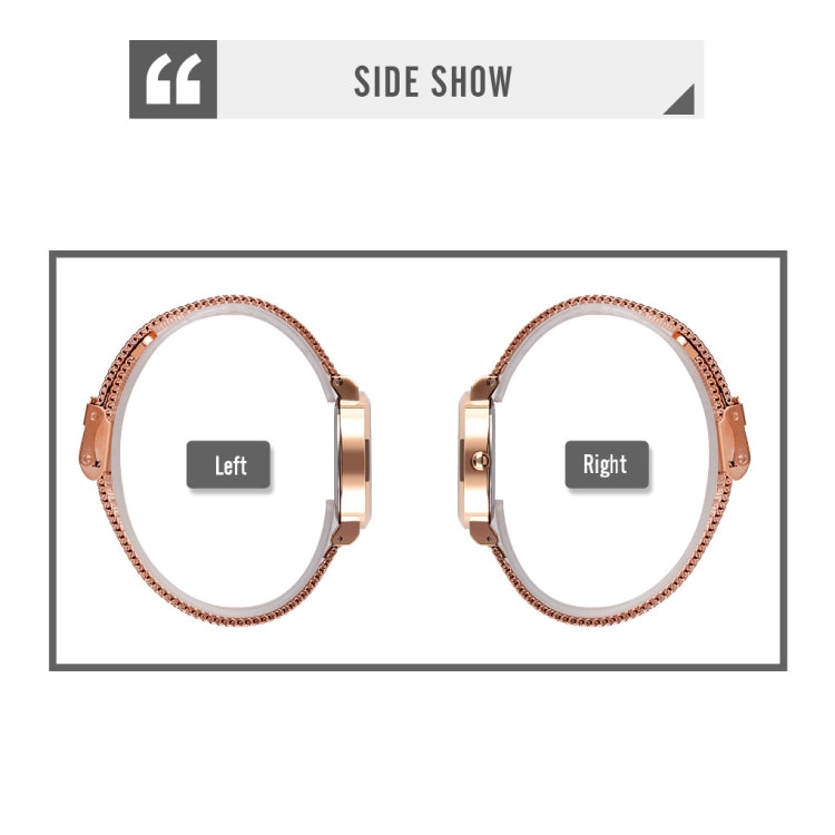 Skmei 1595 Fashion Elegant Scale Free Steel Mesh Belt Women's Watch Waterproof Business Student Quartz Watch Female(Gold) - free shipping - PMC TechLife - Order now!