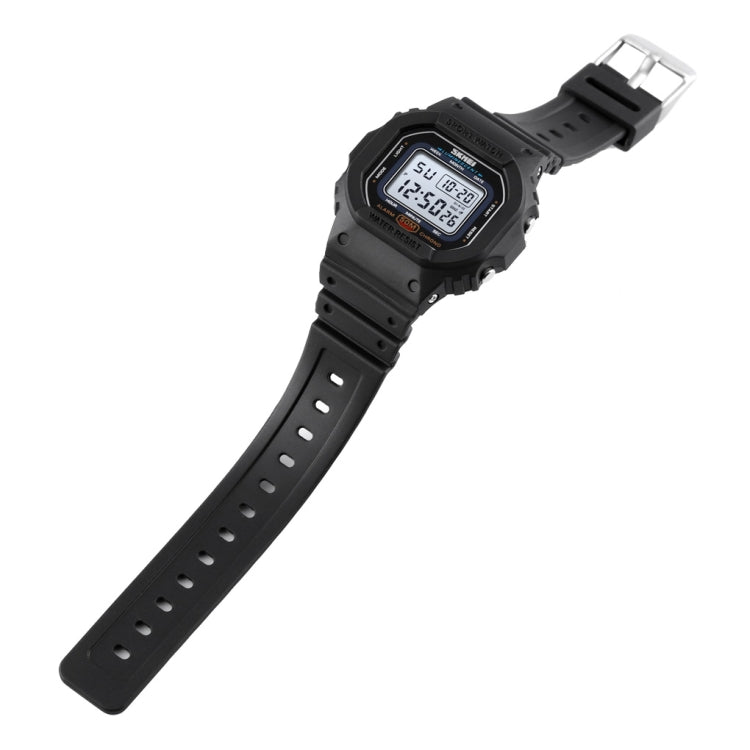Skmei 1608 Multi-Function Student Electronic Watch Waterproof Timing Silicone Sports Watch(Black) - free shipping - PMC TechLife - Order now!