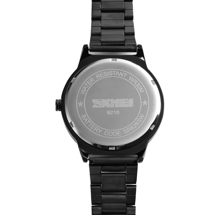 Skmei 9210 Fashion Trend Mens Business Wristwatch Simple Three-Dimensional Surface Waterproof Gold Quartz Watch Man(Golden Black) - free shipping - PMC TechLife - Order now!