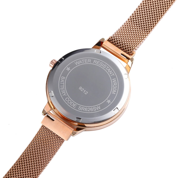 Skmei 9212 Fashion Lady Quartz Watch Student Female Temperament Waterproof Magnetic Suction Net Belt Watch(White) - free shipping - PMC TechLife - Order now!