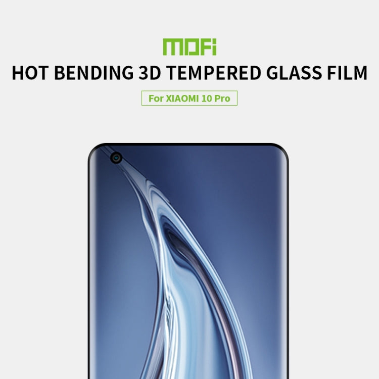 For Xiaomi Mi 10 Pro MOFI 9H 3D Explosion Proof Thermal Bending Full Screen Covered With Tempered Glass Film(Black) - free shipping - PMC TechLife - Order now!
