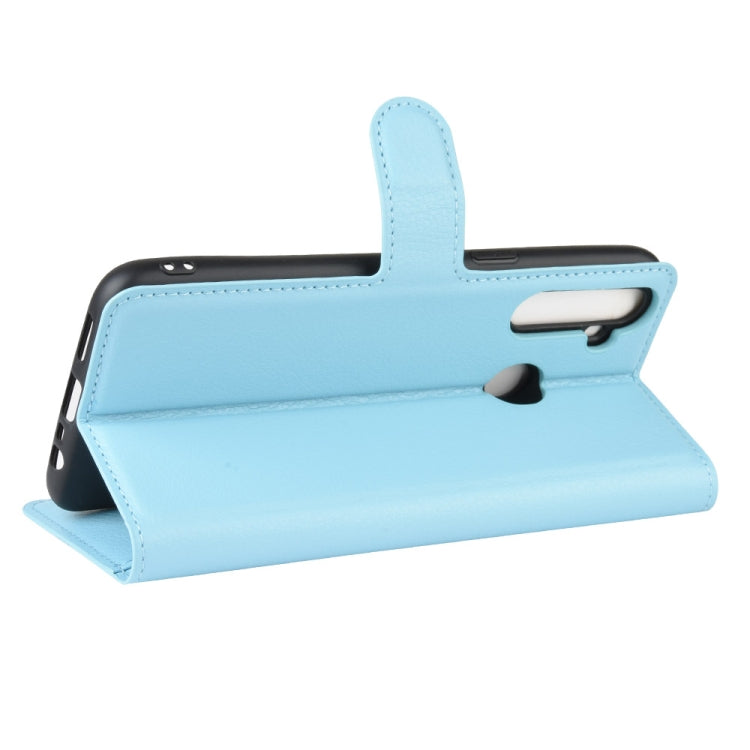 For OPPO Realme C3 (3 Cameras) Litchi Texture Horizontal Flip Protective Case with Holder & Card Slots & Wallet(Blue) - Realme Cases by PMC TechLife | Online Shopping South Africa | PMC TechLife | Buy Now Pay Later Mobicred