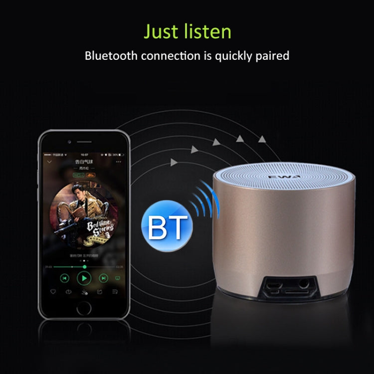 EWA A3 Mini Speakers 8W 3D Stereo Music Surround Wireless Bluetooth Speakers  Portable  Sound Bass Support TF Cards USB(Gold) - free shipping - PMC Jewellery - Order now!