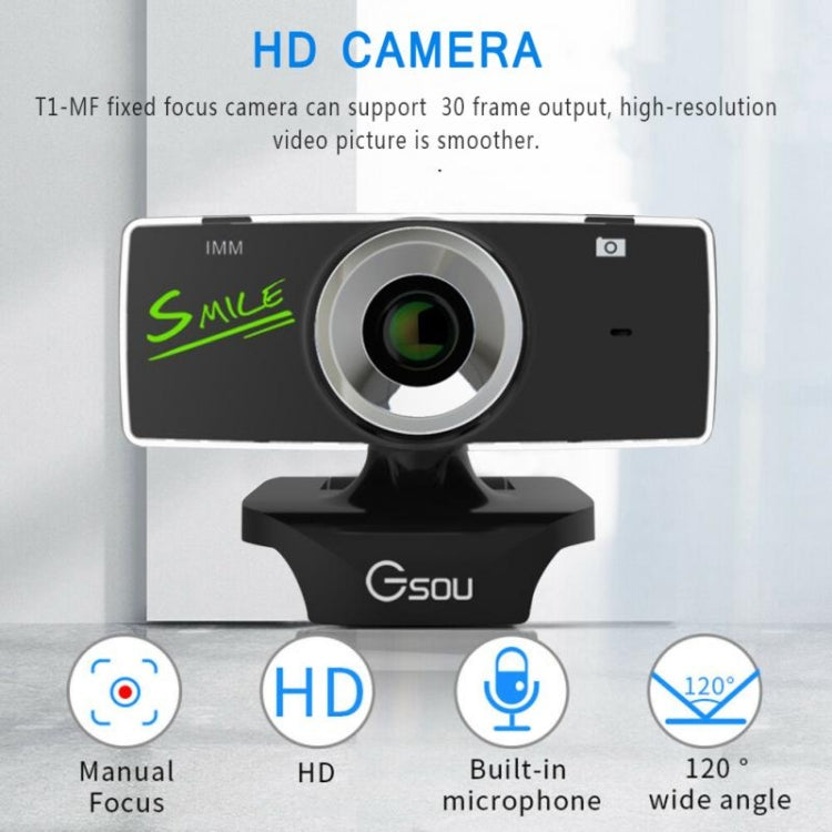 Gsou B18S HD Webcam Built-in Microphone Smart Web Camera USB Streaming Live Camera With Noise Cancellation - free shipping - PMC Jewellery - Order now!