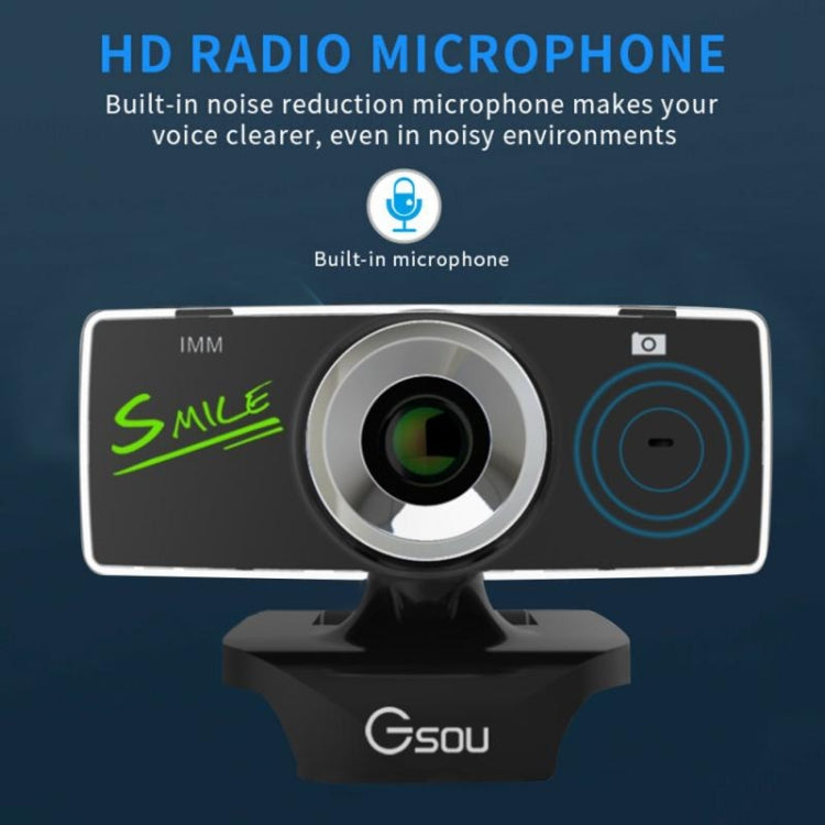 Gsou B18S HD Webcam Built-in Microphone Smart Web Camera USB Streaming Live Camera With Noise Cancellation - free shipping - PMC Jewellery - Order now!