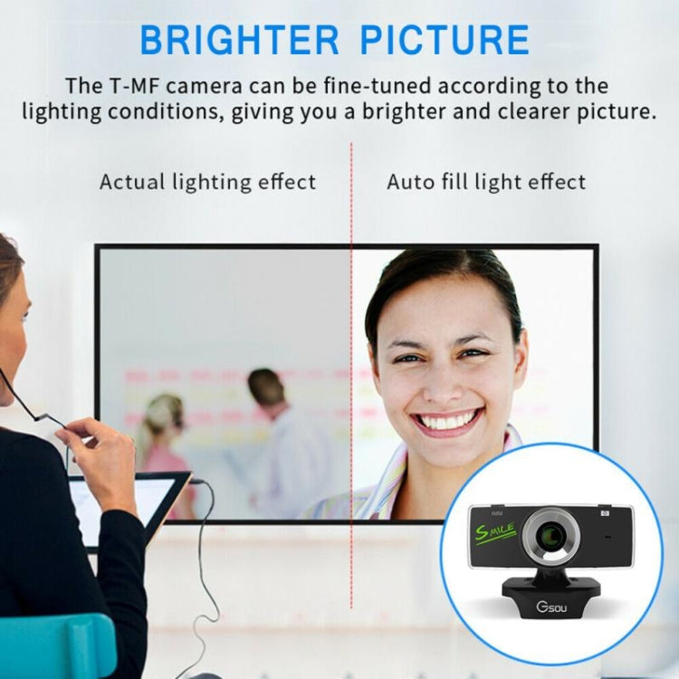 Gsou B18S HD Webcam Built-in Microphone Smart Web Camera USB Streaming Live Camera With Noise Cancellation - free shipping - PMC Jewellery - Order now!