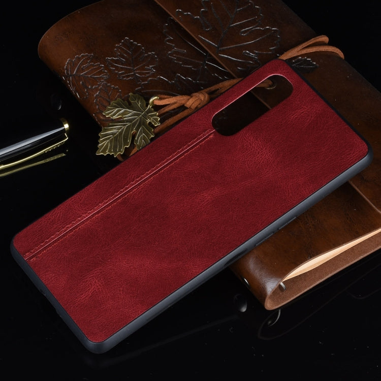 For Oppo Find X2 Neo Shockproof Sewing Cow Pattern Skin PC + PU + TPU Case(Red) - OPPO Cases by PMC TechLife | Online Shopping South Africa | PMC TechLife | Buy Now Pay Later Mobicred