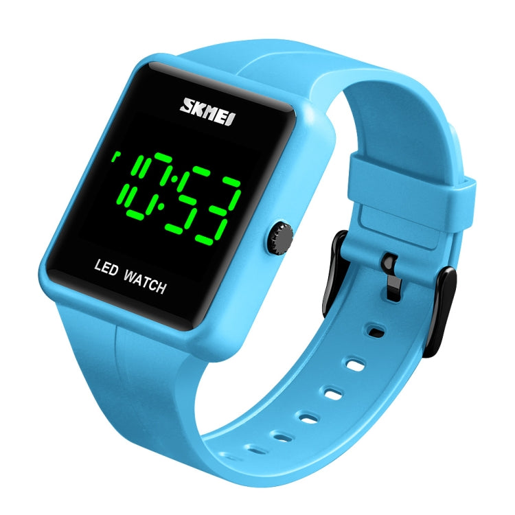 SKMEI 1541 Fashion Led Watch Square Couple Model Waterproof Electronic Watch Silicone Watch(Blue) - free shipping - PMC TechLife - Order now!