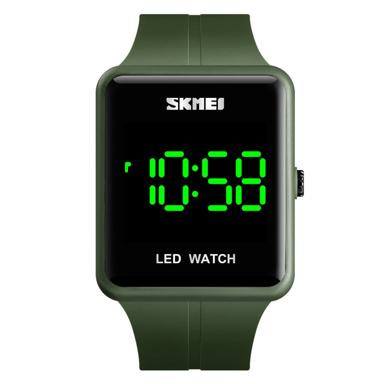 SKMEI 1541 Fashion Led Watch Square Couple Model Waterproof Electronic Watch Silicone Watch(Green) - free shipping - PMC TechLife - Order now!
