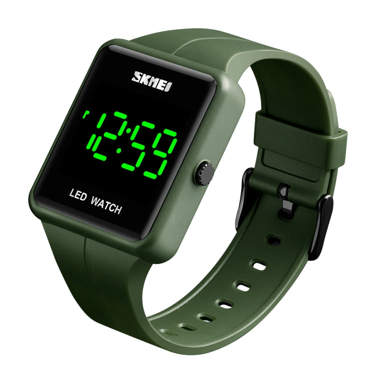 SKMEI 1541 Fashion Led Watch Square Couple Model Waterproof Electronic Watch Silicone Watch(Green) - free shipping - PMC TechLife - Order now!