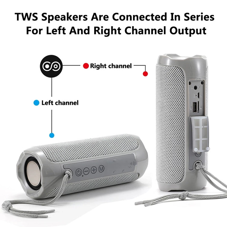 T&G TG191 10W Waterproof Bluetooth Speaker Stereo Double Diaphragm Subwoofer Portable Audio FM Radio(Black) - free shipping - PMC Jewellery - Order now!