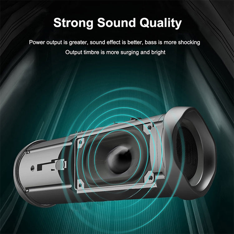 T&G TG191 10W Waterproof Bluetooth Speaker Stereo Double Diaphragm Subwoofer Portable Audio FM Radio(Black) - free shipping - PMC Jewellery - Order now!
