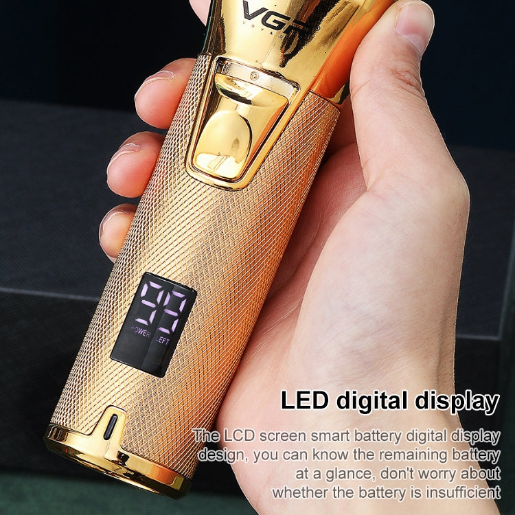 VGR V-280  10W USB Metal Electric Hair Clipper with LED Digital Display (Gold) - free shipping - PMC TechLife - Order now!