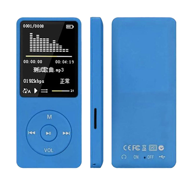 Fashion Portable LCD Screen FM Radio Video Games Movie MP3 MP4 Player Mini Walkman, Memory Capacity:4GB(Blue) - MP3 Player by PMC TechLife | Online Shopping South Africa | PMC TechLife | Buy Now Pay Later Mobicred