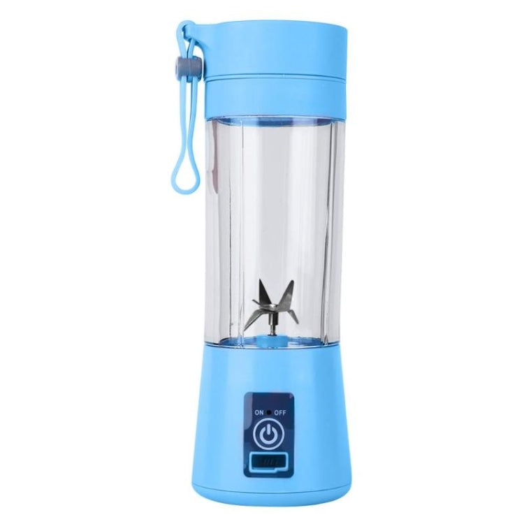 USB Rechargeable Electric Automatic Vegetable Fruit Citrus Orange Juice Maker Cup Mixer Bottle (380ML)(6 Blades Blue) - free shipping - PMC TechLife - Order now!
