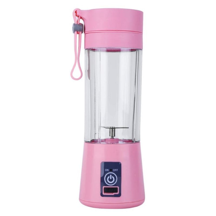 USB Rechargeable Electric Automatic Vegetable Fruit Citrus Orange Juice Maker Cup Mixer Bottle (380ML)(2 Blades Pink) - free shipping - PMC TechLife - Order now!