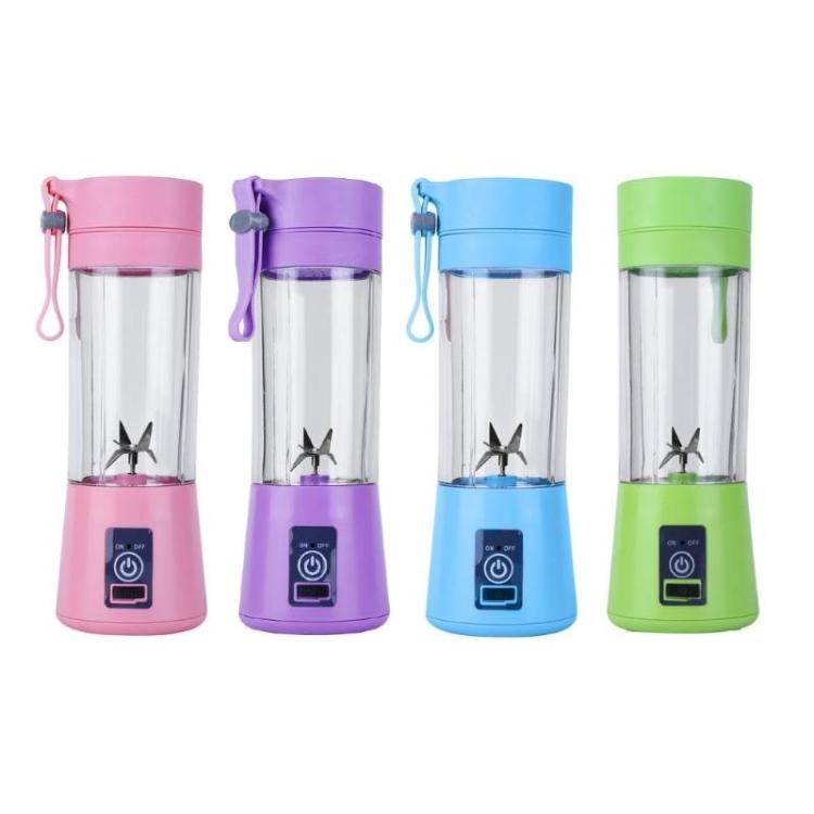 USB Rechargeable Electric Automatic Vegetable Fruit Citrus Orange Juice Maker Cup Mixer Bottle (380ML)(4 Blades Green) - free shipping - PMC TechLife - Order now!