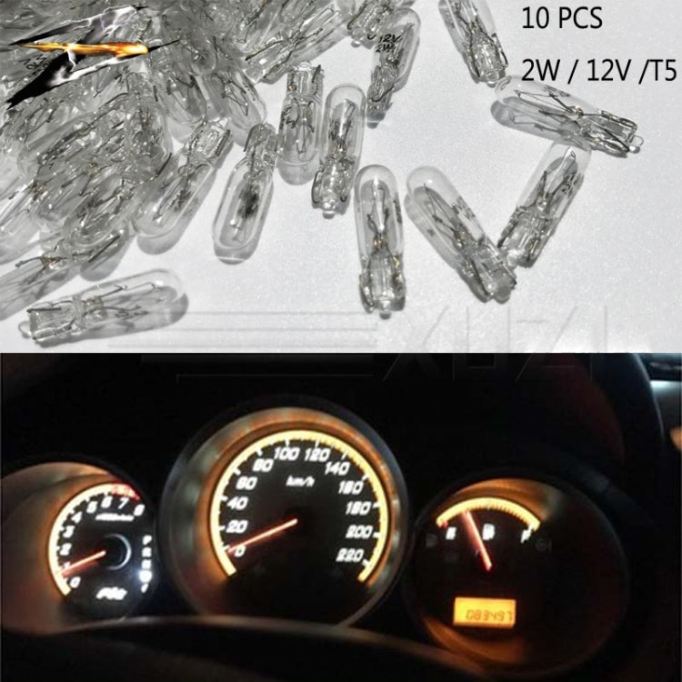 10 pcs T5 Car Instrument Meter Light Meter Replacement Lamp Amber 1.2W 12 V Lamps - Halogen Lights by PMC TechLife | Online Shopping South Africa | PMC TechLife | Buy Now Pay Later Mobicred