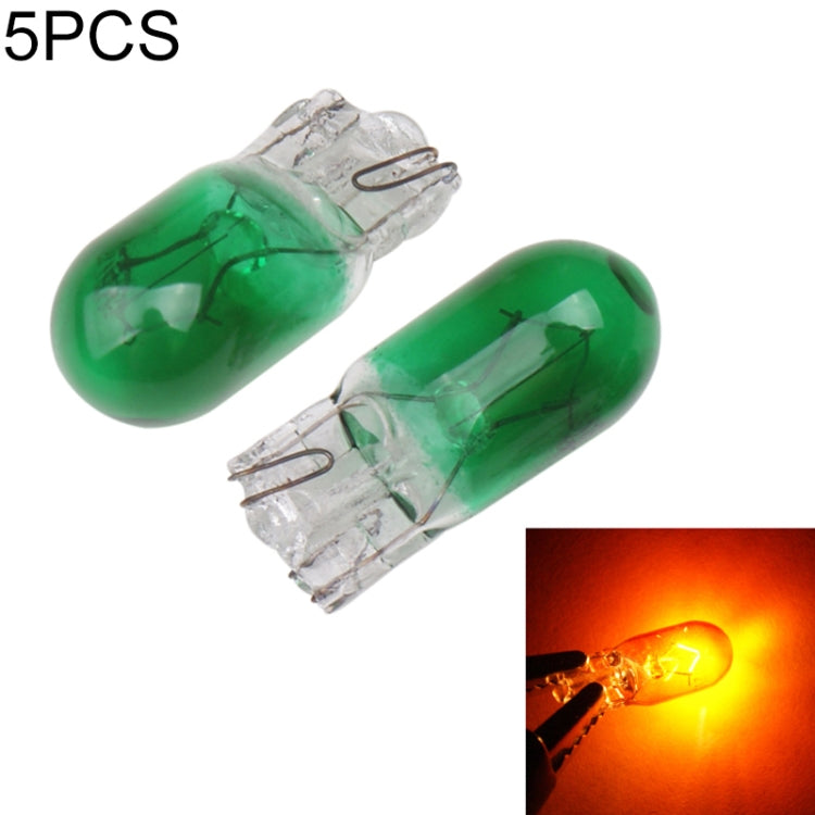 5 PCS T10 12V 5W Car Instrument Light Reading Light(Green) - Instrument Lights by PMC TechLife | Online Shopping South Africa | PMC TechLife | Buy Now Pay Later Mobicred