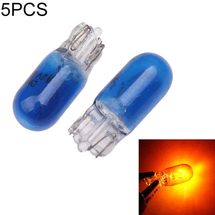 5pcs T10 12v 5w car instrument light reading light(blue) - Instrument Lights by PMC TechLife | Online Shopping South Africa | PMC TechLife | Buy Now Pay Later Mobicred