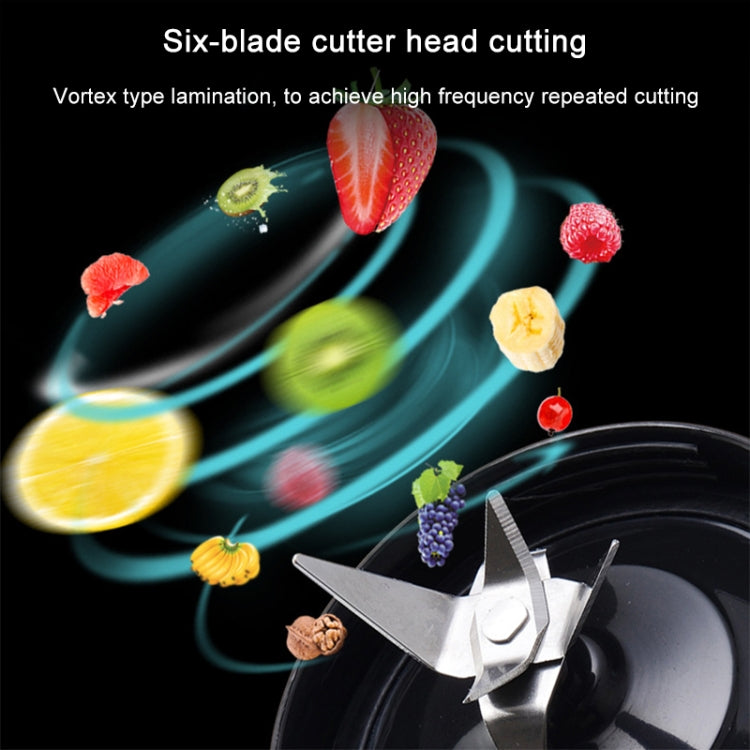 Multifunctional Juicer Rotatory Extractor Cup Portable USB Charge Juicer Blender with 6 Blades(Black) - free shipping - PMC TechLife - Order now!